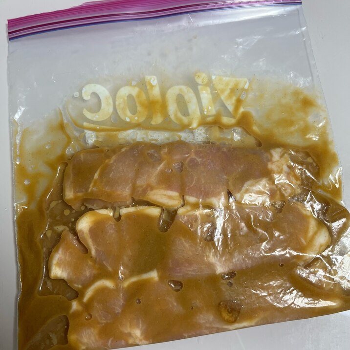 豚ロースのにんにく味噌漬け 〜下味冷凍〜